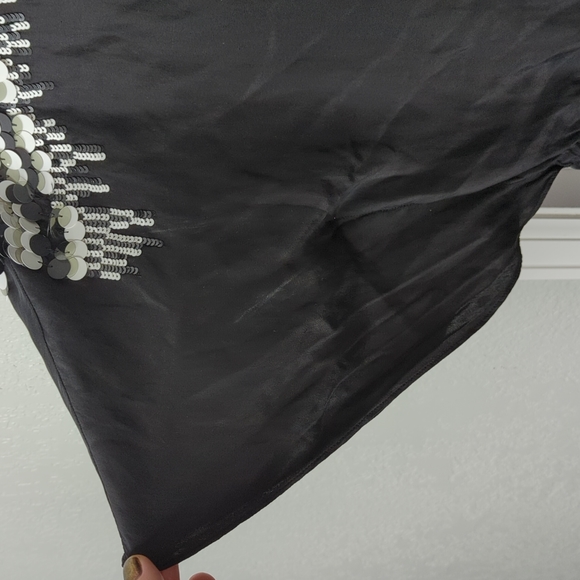 Yoana Baraschi 100% silk sequined shirt size XS - Picture 4 of 9